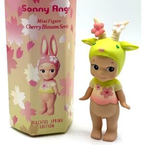 New Unbranded Mini Kewpie/Angel Figure in Cherry Goat Costume, Open Blind Box